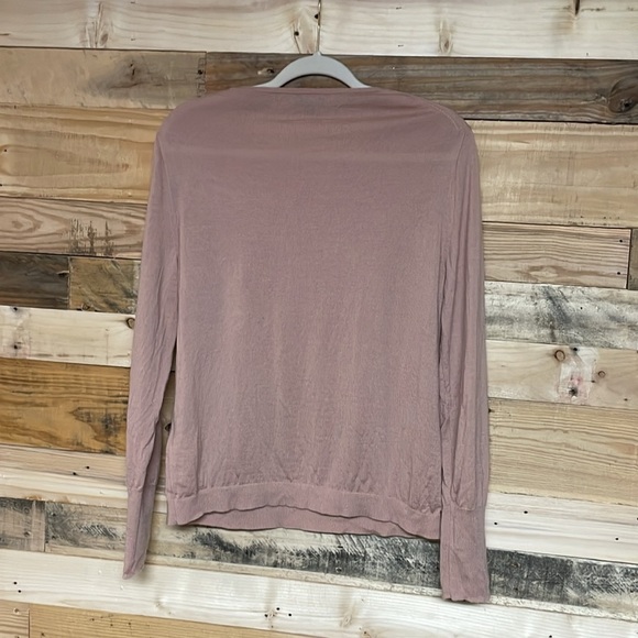 J.Crew size large pink crewneck lightweight 100% merino wool sweater - Picture 7 of 7